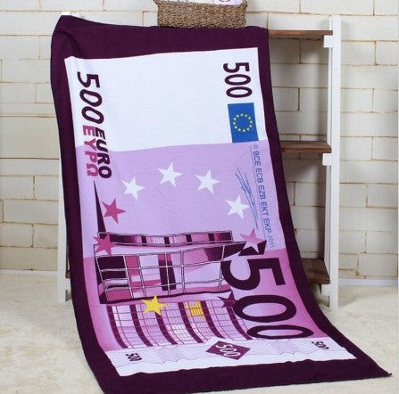 Dollar Pattern One-Side Printed Beach Towel