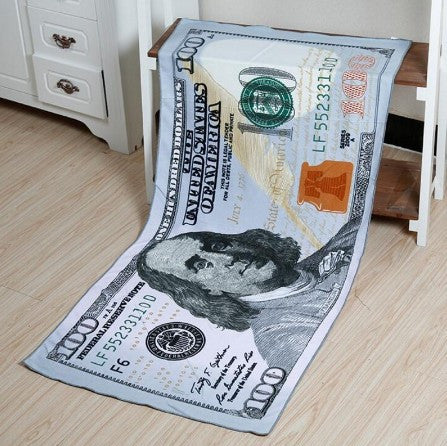 Dollar Pattern One-Side Printed Beach Towel