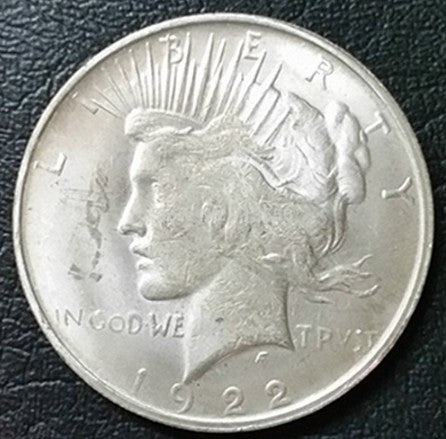 Harvey Dent 1922 Peace One Dollar