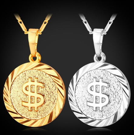 Dollar Coin Necklace Men